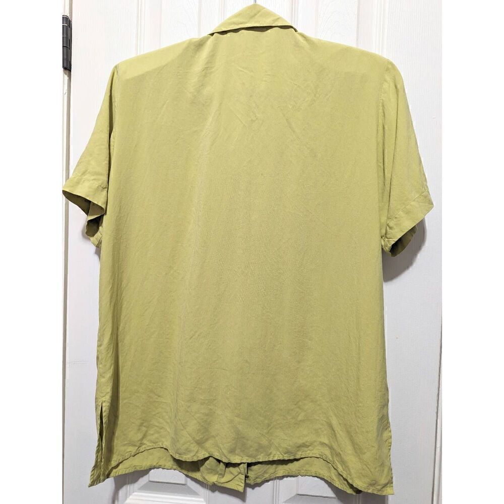 CLIO button up blouse silk Medium - Picture 2 of 6